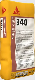 Grout cementoso de altas prestaciones, SikaGrout®-340 de Sika. Gris